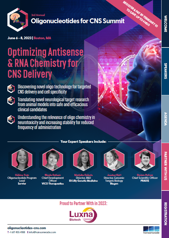 3rd Annual Oligonucleotides For CNS Summit Full Event Guide