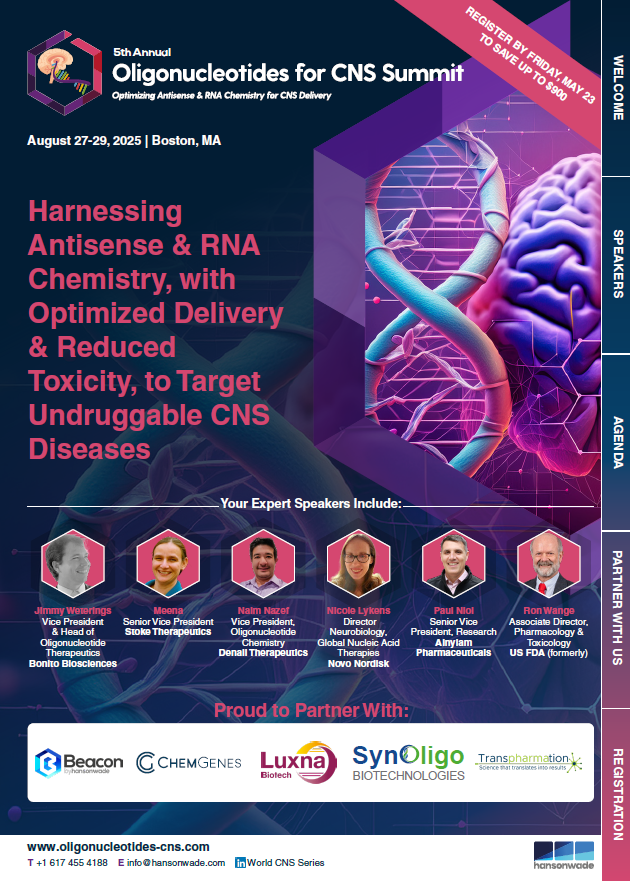 5th Oligonucleotides for CNS Summit Brochure Cover
