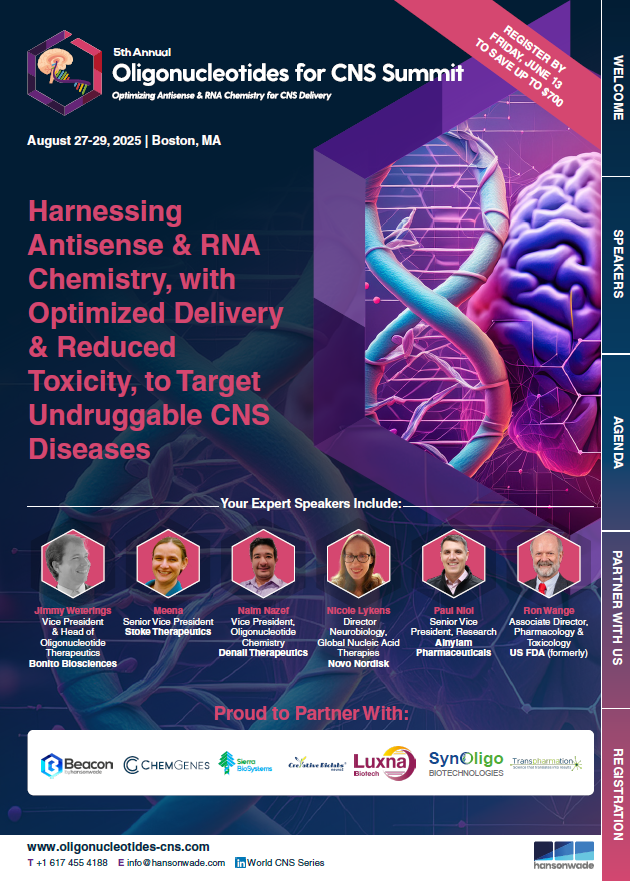 5th Oligonucleotides for CNS Summit Brochure Cover
