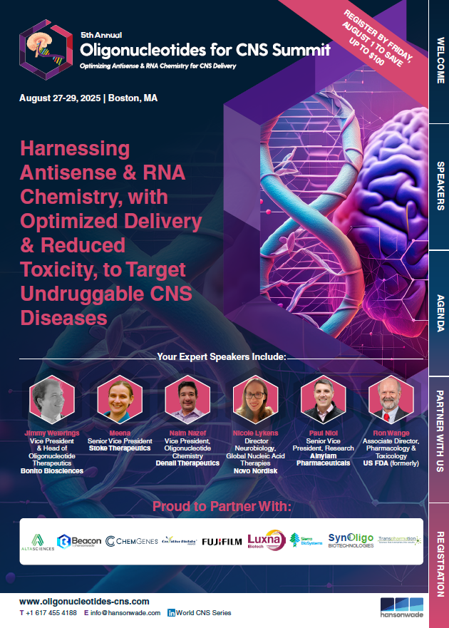5th Oligonucleotides for CNS Summit Brochure Cover